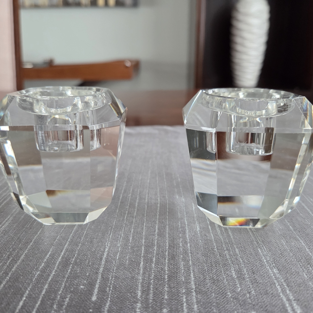Elegant Crystal Candle Holders